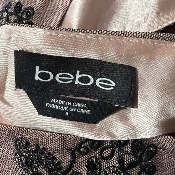 Bebe Blush Black Lace V Neck Dress - Picture 5 of 5